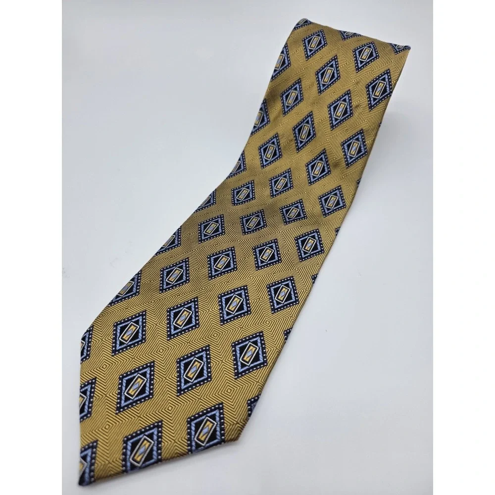 Joseph A Bank Silk Geometric Signature  Collection Multicolor Necktie 3.5
